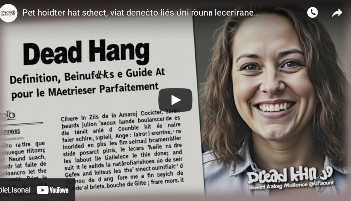 Dead Hang : Définition, Bienfaits et Guide pour le Maîtriser Parfaitement Dead Hang : Définition, Bienfaits et Guide pour le Maîtriser Parfaitement